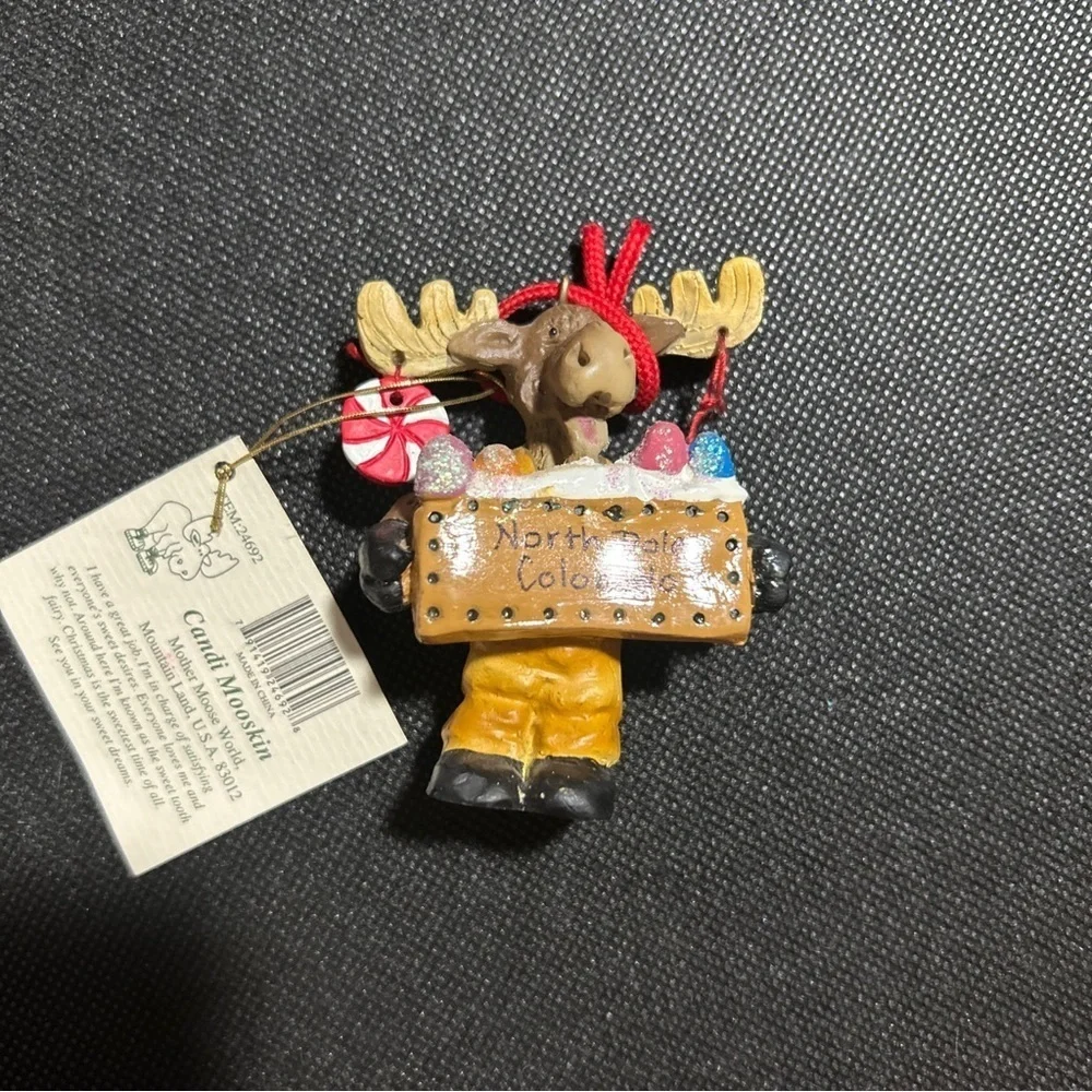 Mother Moose World Candi Mooskin North Pole Colorado Christmas Ornament